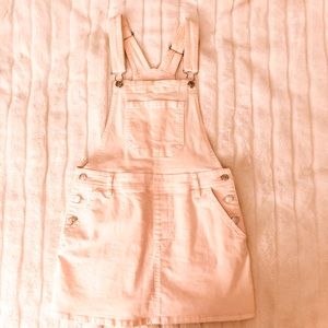 pink overall dress